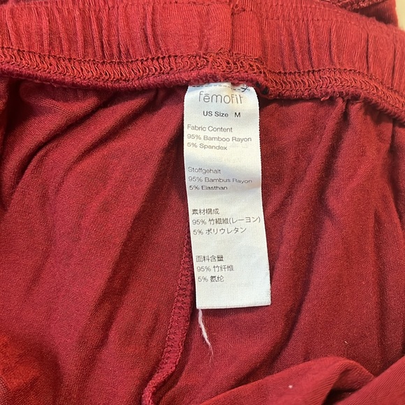 Femofit super soft pajama bottoms Red Size M - Picture 3 of 3